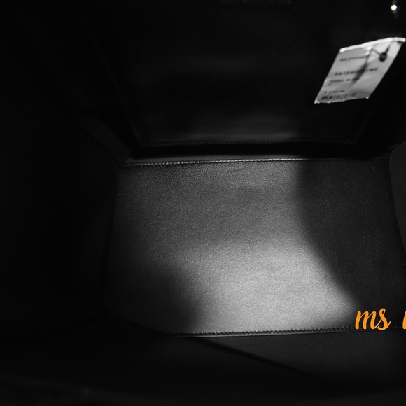 NWT BALENCIAGA Small Leather Logo Shopper Tote - Picture 7 of 8